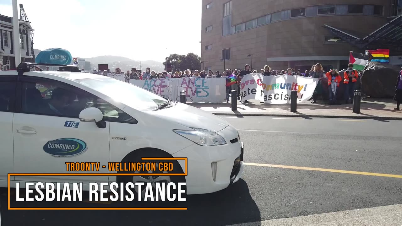 The Entire Crowd of Angry Leftist at the Rainbow Hate Demonstration Estimated at 100 People