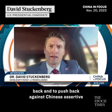 David Stuckenberg says China is "buying time" to diminish U. S.