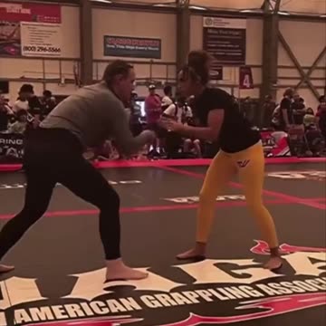 REAL woman taps out “trans woman”! HA!