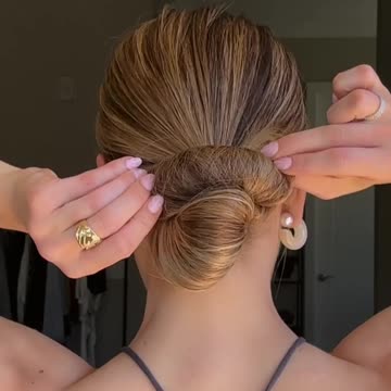 DOUBLE STACKED LOW BUN (SLO MO) #hair #hairtutorial #updo