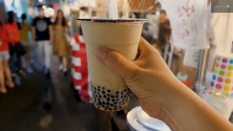 taiwan street food milk tea bubble