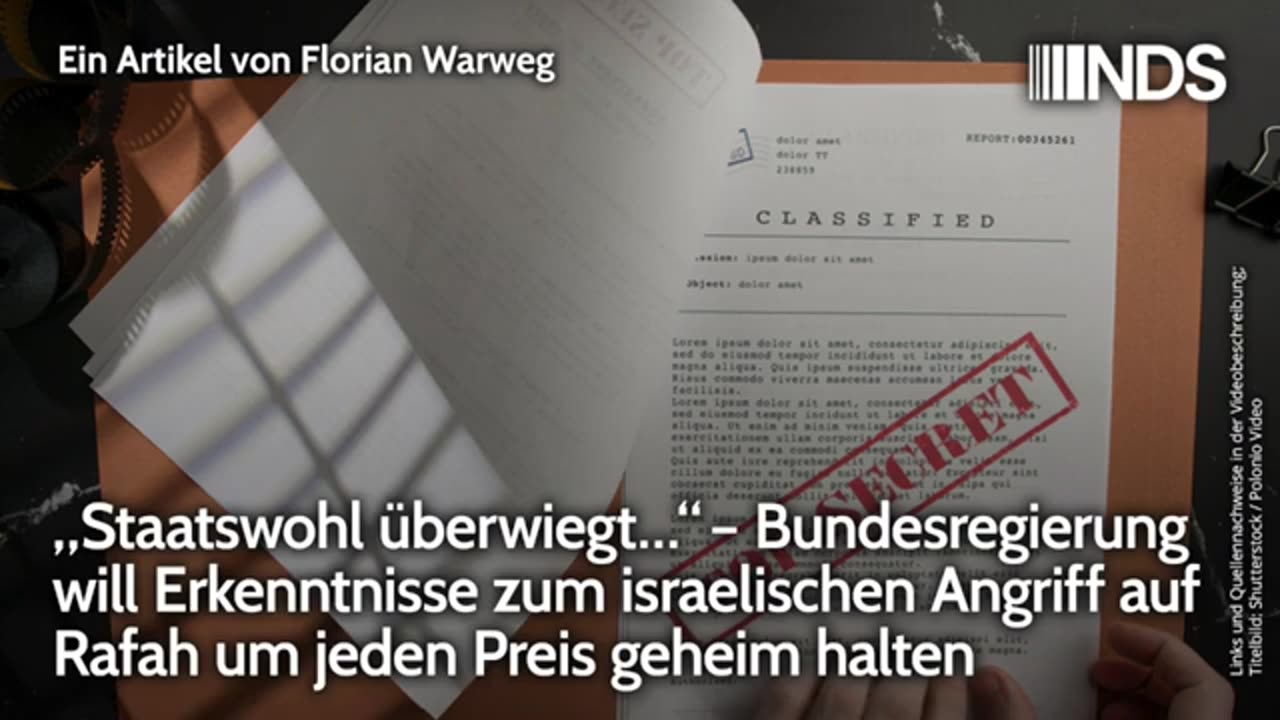 „Staatswohl überwiegt…“ Bundesregierung will Erkenntnisse ... 27.o6.2024 NDS