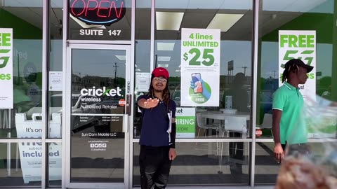 Crazy Cricket Nation wireless cellular phone employee goes crazy over an iPhone