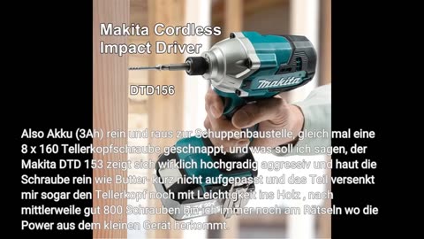 Makita DTD153Z Akku-Schlagschrauber 18,0 V (ohne Akku, ohne Ladegerät)