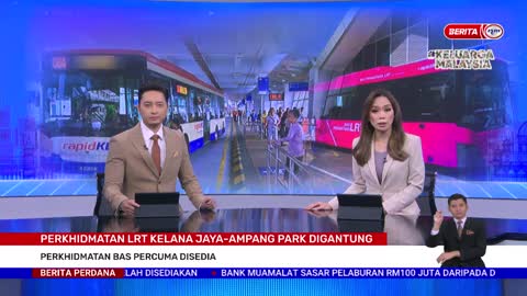 9 NOVEMBER 2022 – BERITA PERDANA – PERKHIDMATAN LRT DIGANTUNG ; PERKHIDMATAN BAS PERCUMA DISEDIA