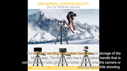 ENGINDOT Kamera Stativ 40,5-136cm, 5 in 1 Lightweight Tripod aus Aluminium, 1/4'' Erweiterbarer