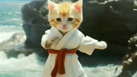 Ninja Cat #cute kids videos #kitty #trending #youtube shorts