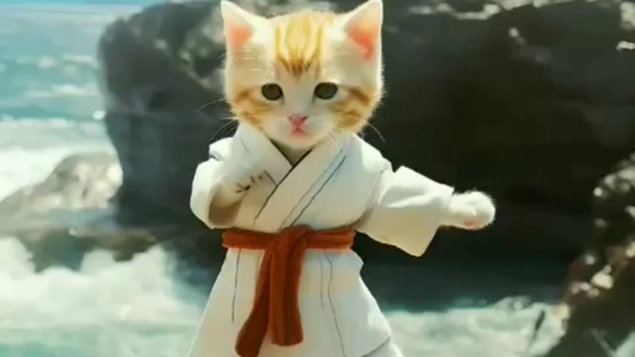 Ninja Cat #cute kids videos #kitty #trending #youtube shorts