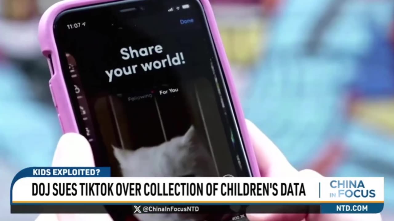 DOJ Sues Tiktok Over Collection of Children’s Data