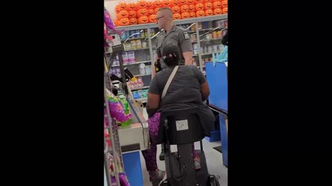 Walmart is Racist Shoplifting Woman Gets Into A Fight With Police Officer