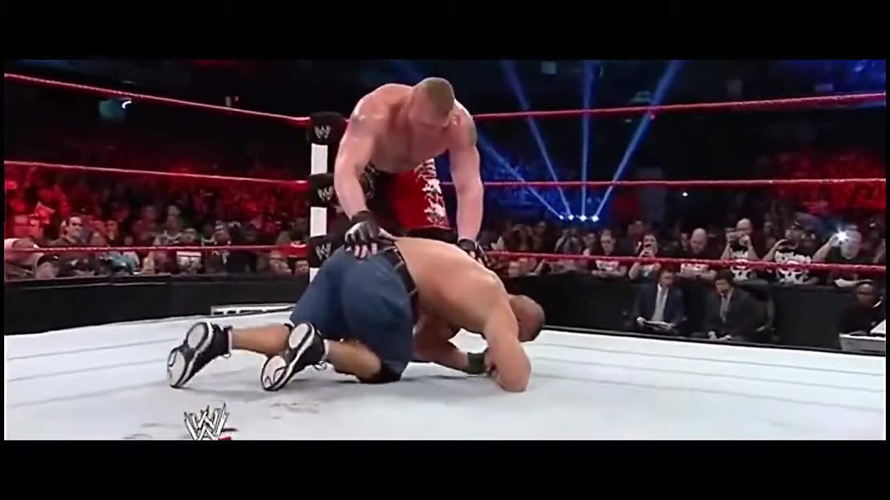 Bloody Fight 👊 of Brock Lesnar with John Cena 🤼