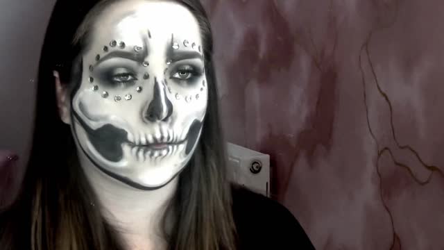 Halloween gold sugarskull makeup !