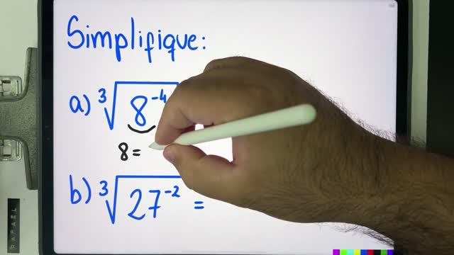 🤯 Simplificação de RAIZ CÚBICA e Radicando com Expoente Negativo Você consegue resolver