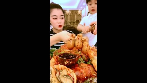 CHINESE EATING SEAFOOD SHOW_CHINESE MUKBANG FOOD. MOST TASTY MUKBANG FOOD.