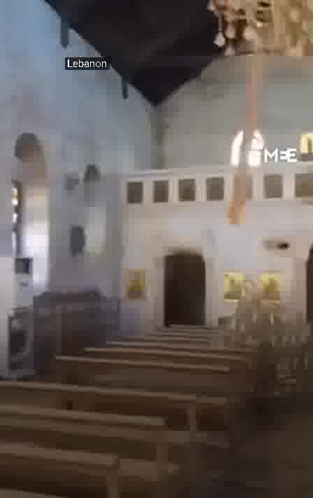 St George Church in Southern Lebanon Destroyed by Israeli bombs.