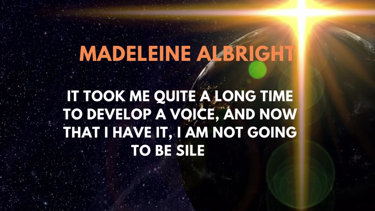 Madeleine Albright motivation video , motivational status video