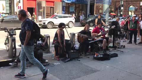 Black Magic Woman - Santana - By a Street Band in Montreal streets