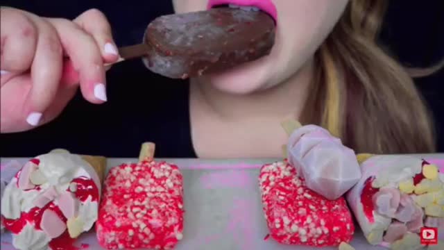 Pink asmr ice cream