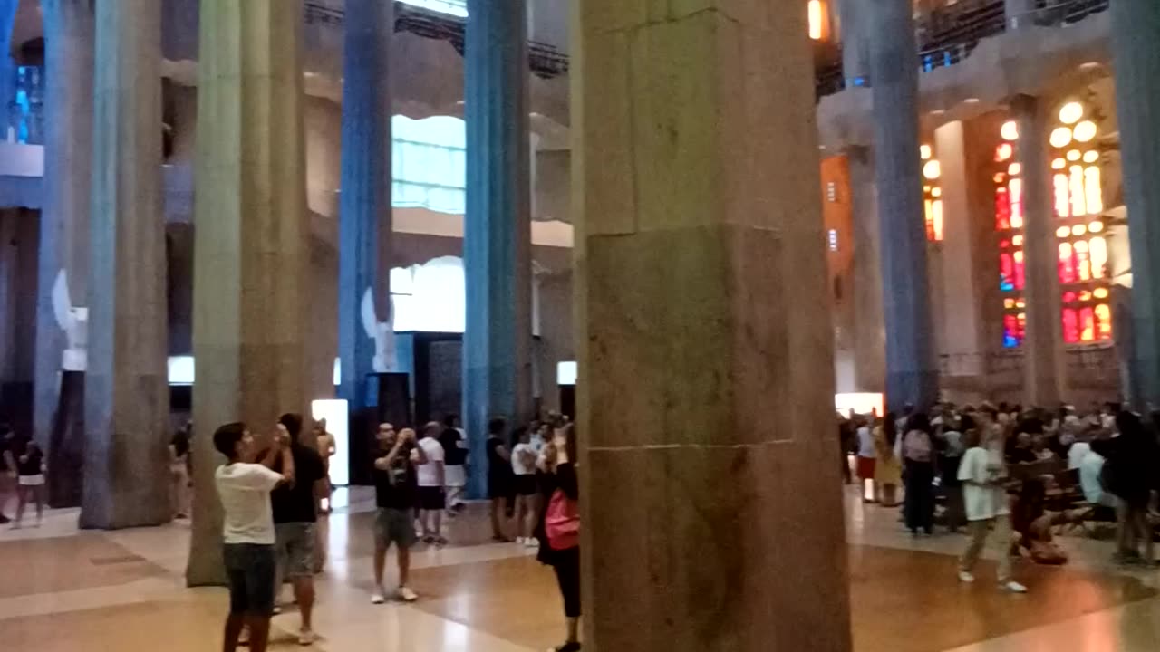 Inside Sagrada Familia in Barcelona