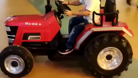 Kids Playing with Tractor