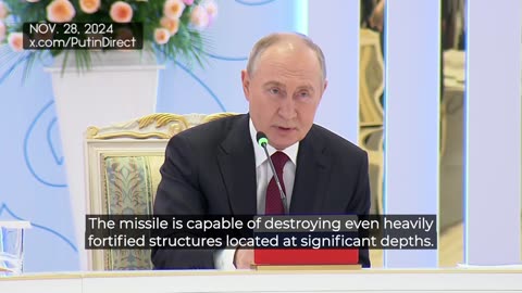 Putin notes Oreshnik’s ability to reduce its targets to dust