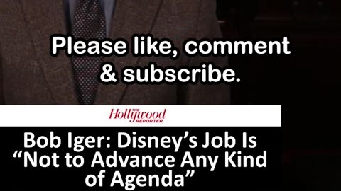 Bob Iger Says Disney Job Is 'Not to Advance Any Kind of Agenda'