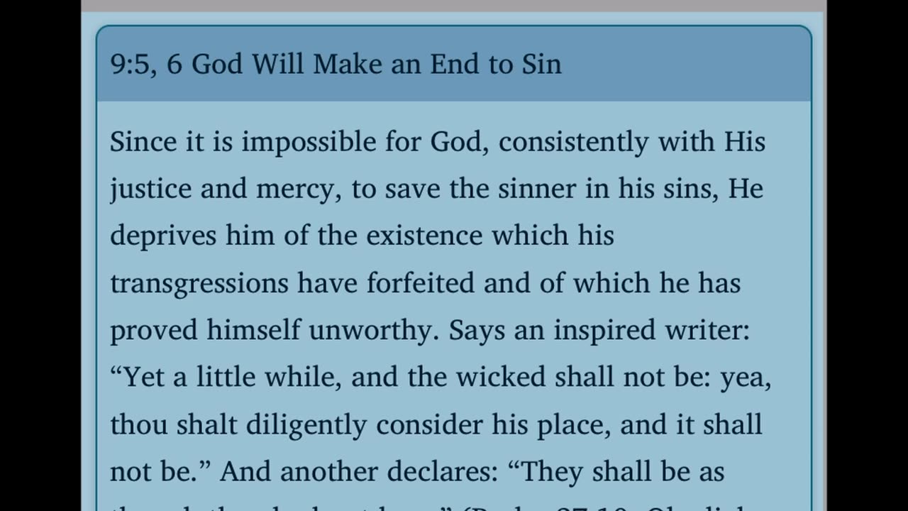 Bible Commentary from the Spirit of Prophecy 106: Psalm 9:5-6