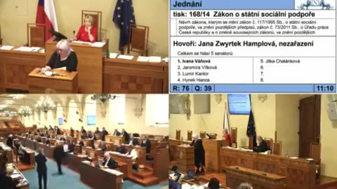 Jana Zwyrtek Hamplová vystoupení v senátu 1