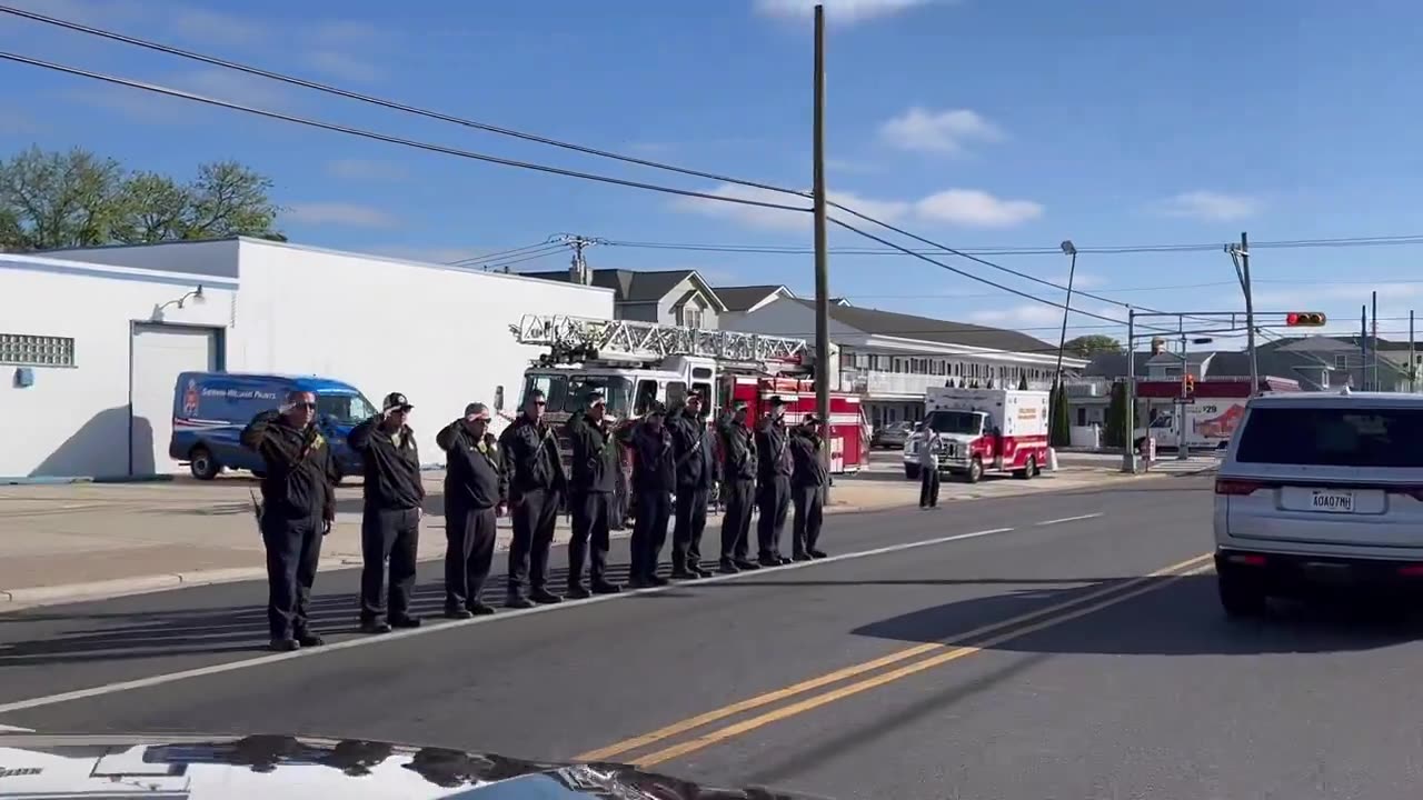 City of Wildwood Fire Dept. salute to the real President - Trump