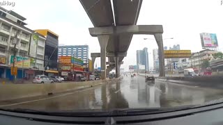 Lucky Rider Slides out of Close Call