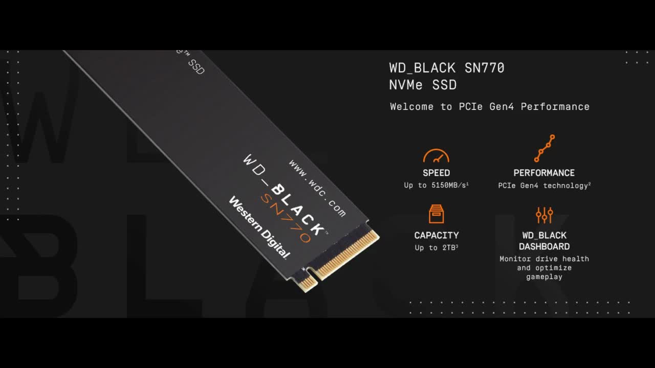 Review: WD_BLACK 1TB SN770 NVMe Internal Gaming SSD Solid State Drive - Gen4 PCIe, M.2 2280, Up...