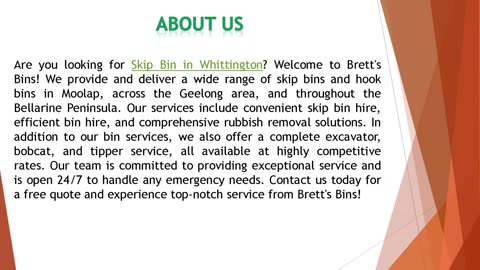 Are you looking for Skip Bin in Whittington?