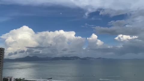 beautiful sky blue sky and white clouds