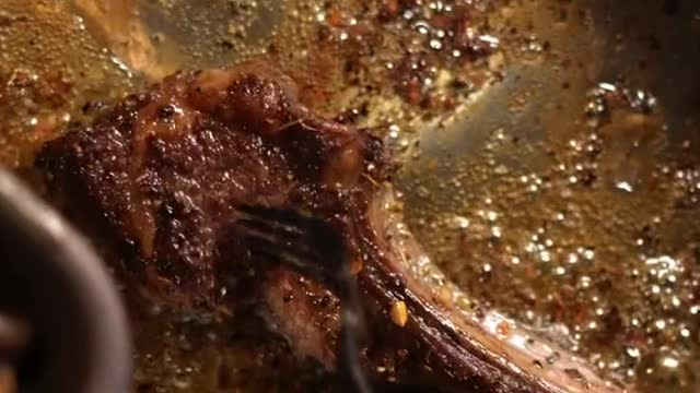 Lamb chops, mash potatoes, with a side of spinach and oyster mushroom.