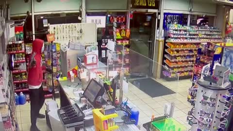 Video shows armed robbery of Denver gas station