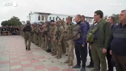 Ukrainian media report President Zelensky's arrival in Izyum