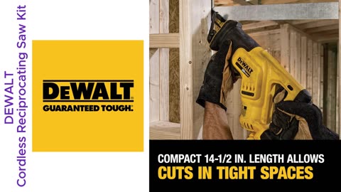 DEWALT 20V MAX* Cordless Reciprocating Saw Kit, Compact, 2-Amp Hour (DCS387D1)