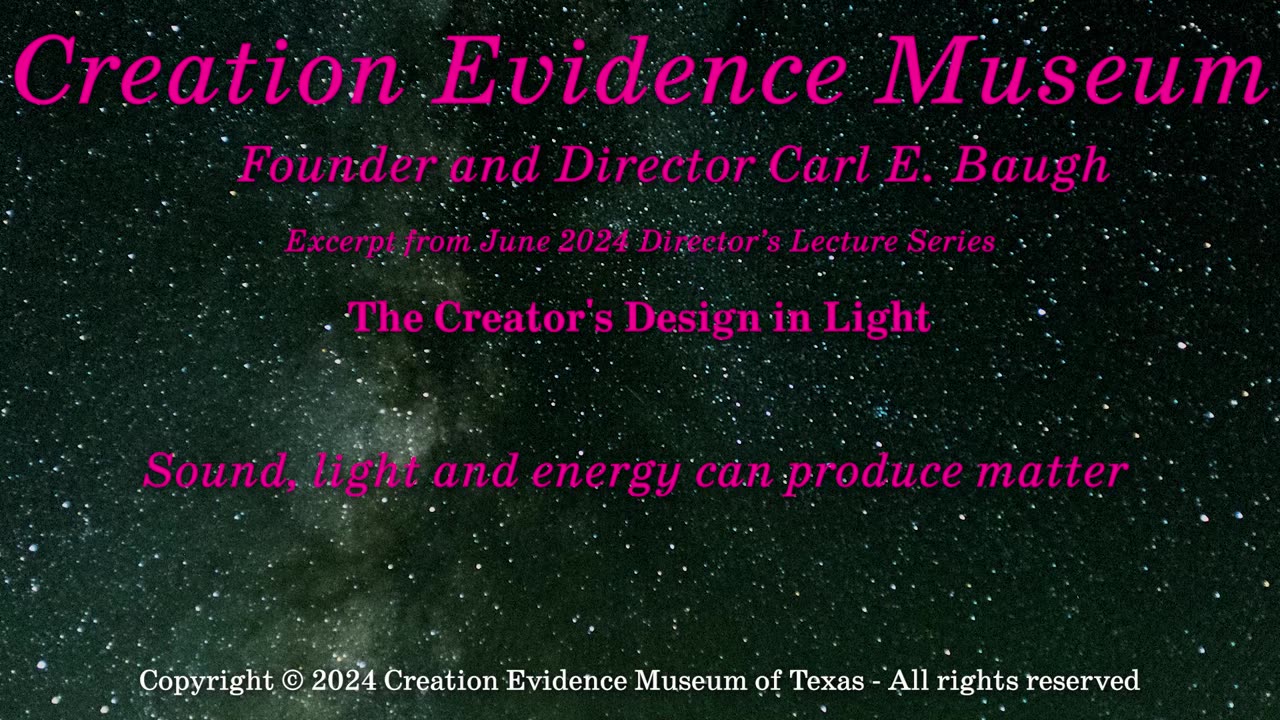Sound, light and energy can produce matter
