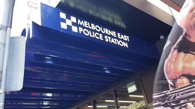 March Down Burke Street Melbourne Protest Rally Parliament To police station 23 04 2022