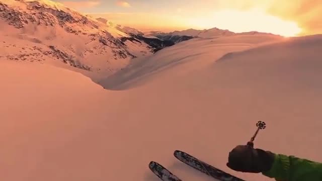 Ski with me to the first free perspective Healing Department Landscape Skiing Cool Video