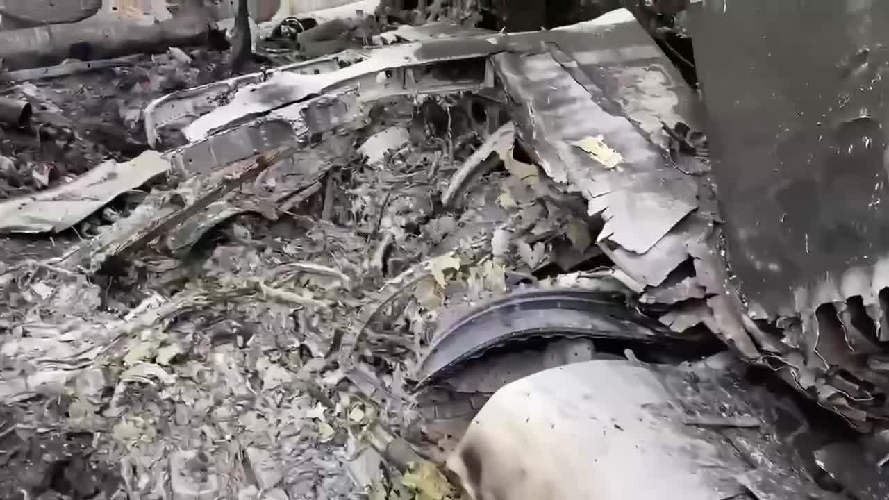 Wreckage of Russian Plane - Kharkiv