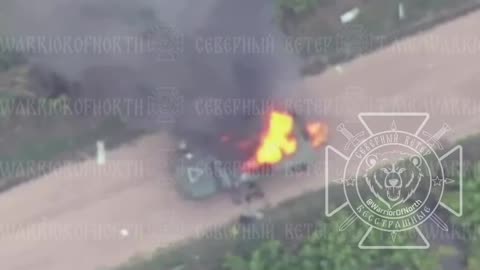 Drone Strike Destroys an Italian "Shield" Armored Personnel Carrier of the AFU