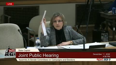 Witness #19 Speaks at Wisconsin Legislature Hearing on Election Integrity. 12/10/20.