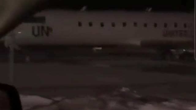 United Nations Plane Lands in Canada