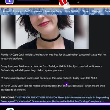 Florida Teacher Fired For Grooming