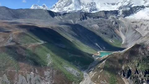 Beautiful snowy mountains