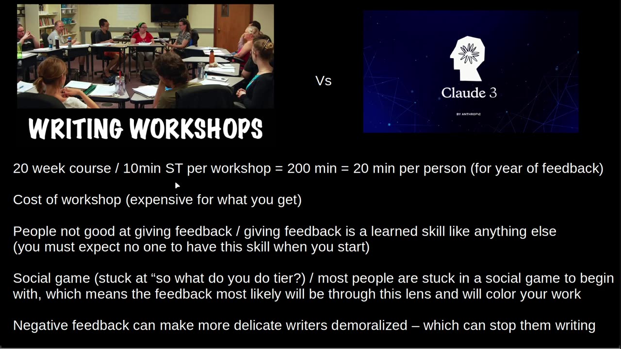 Will AI Feedback replace Writing Workshops? #Selfpublishing #writingprocess