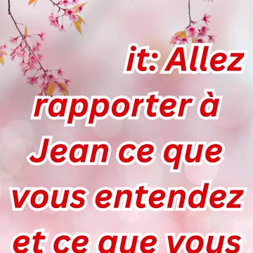 "Les Signes du Royaume : Guérison et Bonne Nouvelle" Matthieu 11:4,5#shorts #youtubeshorts #ytshorts