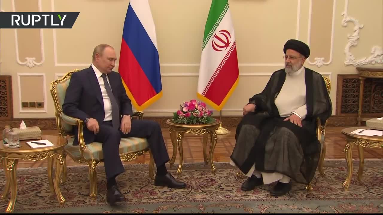 Meeting Between President Putin and Iran’s Ibrahim Raisi Begins in Tehran