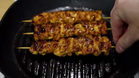 Fried chicken breast in a frying pan. Simple and delicious!